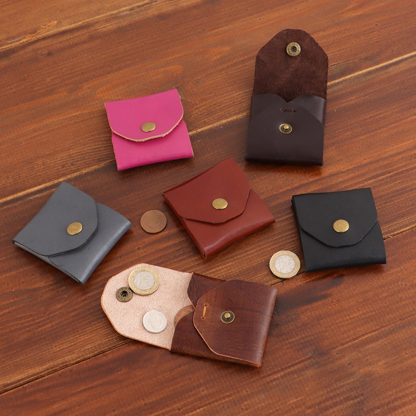 Handmade Genuine Leather Coin Holder and Pouch Leather Coin Case