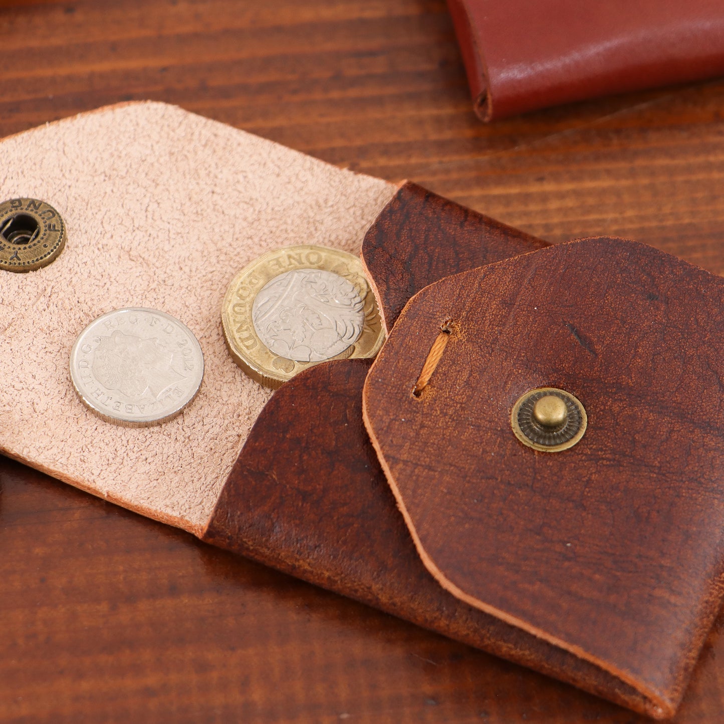 Handmade Genuine Leather Coin Holder and Pouch Leather Coin Case