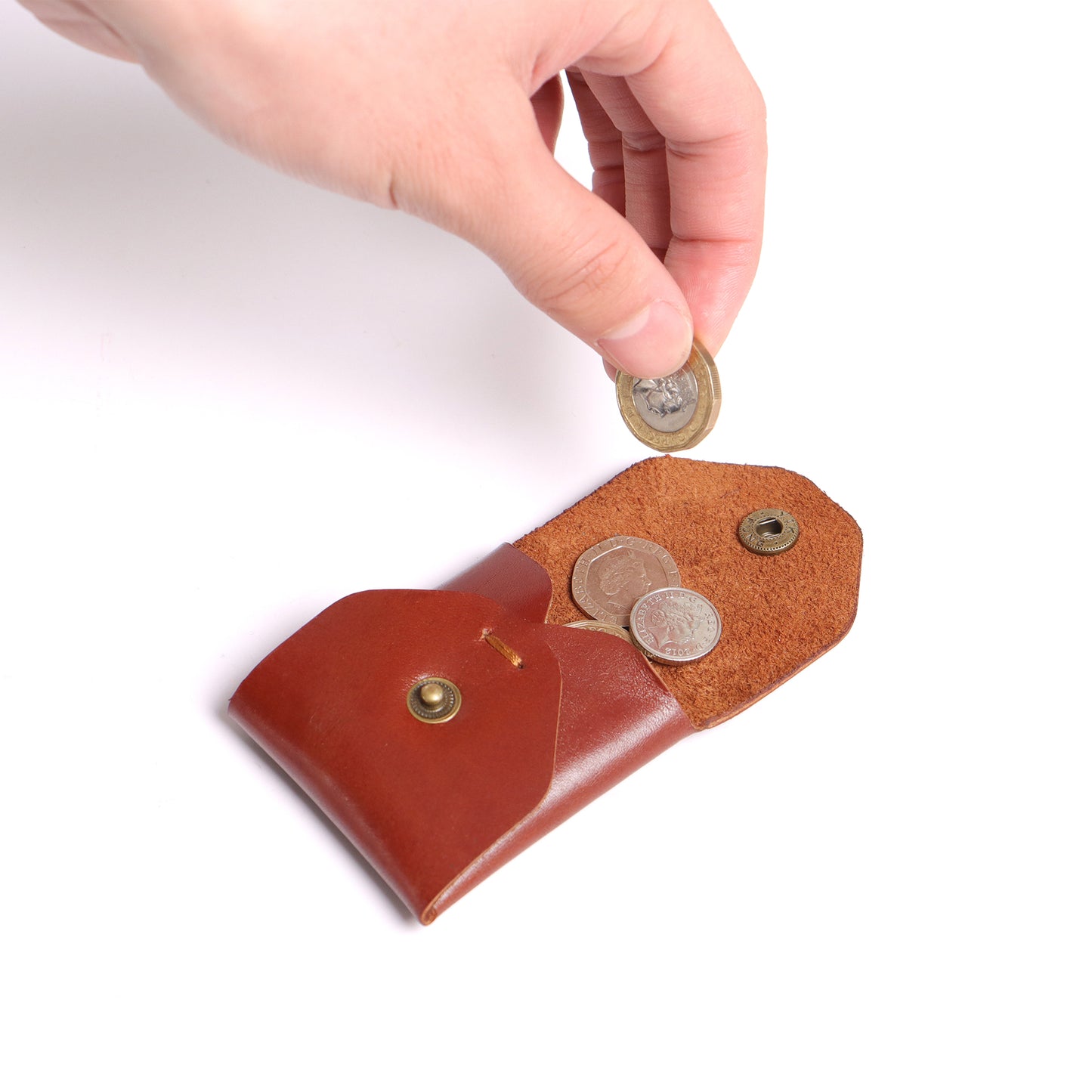 Handmade Genuine Leather Coin Holder and Pouch Leather Coin Case
