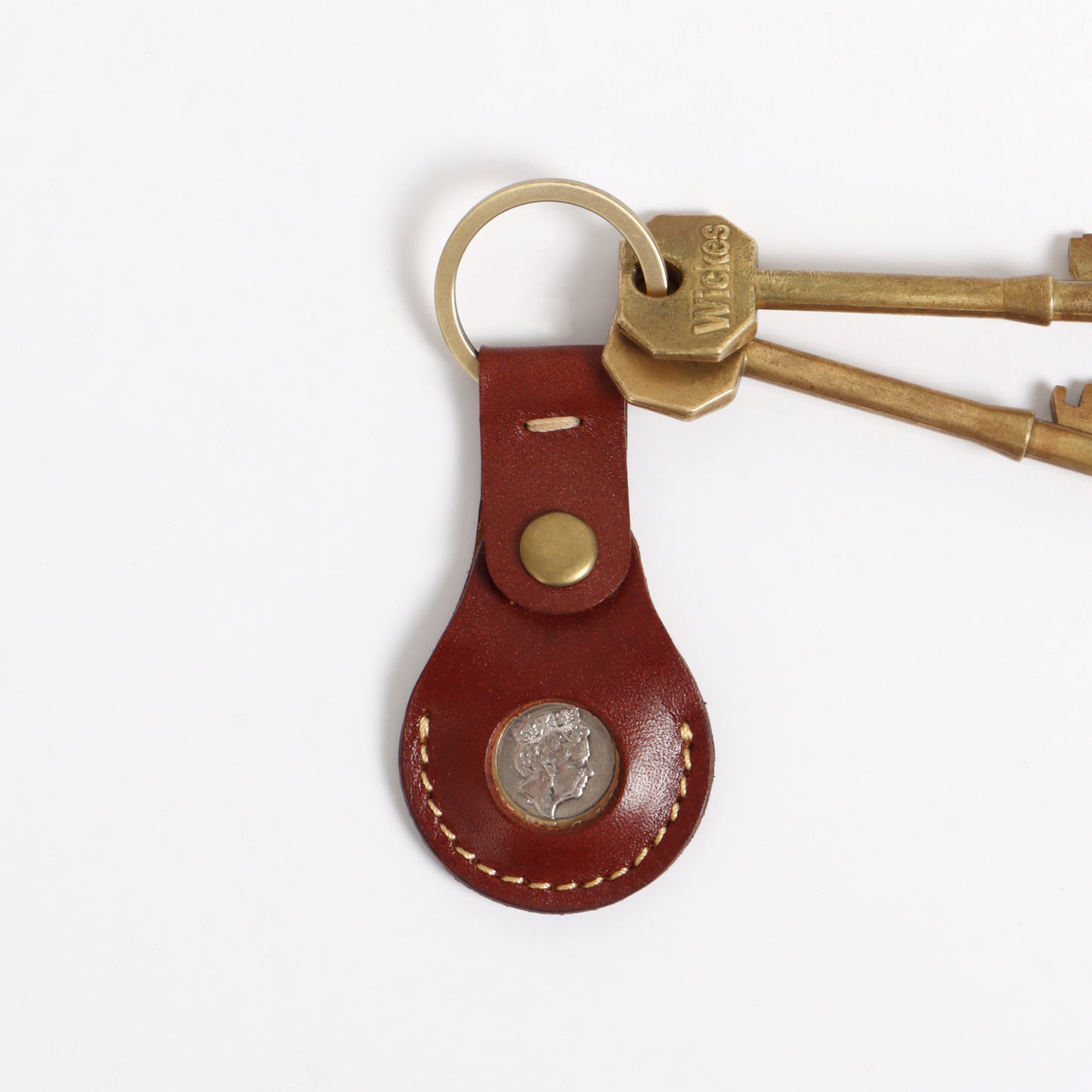 Custom Coin Holder Leather Key Ring