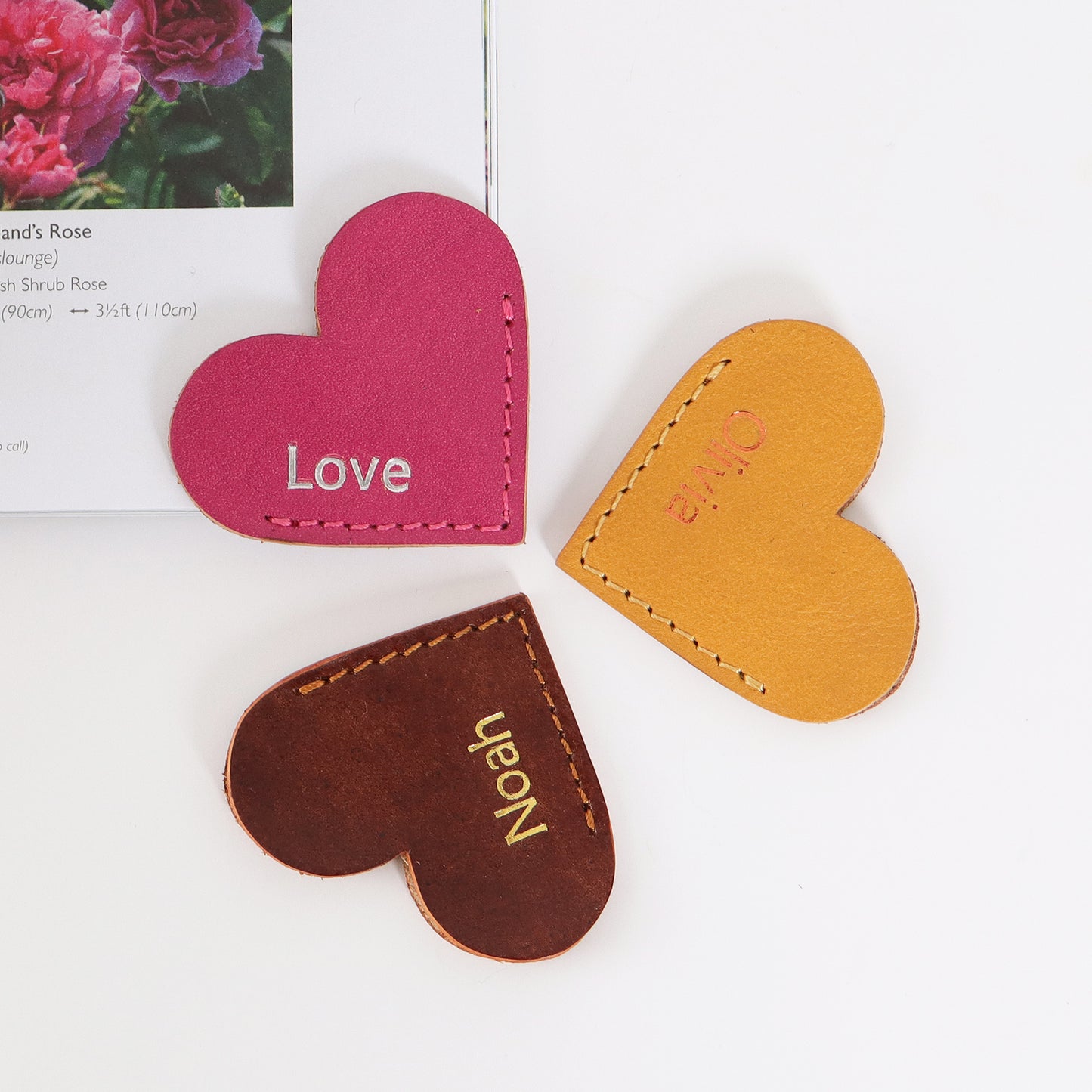 Herzförmiges Ecklesezeichen, personalisierte Geschenke