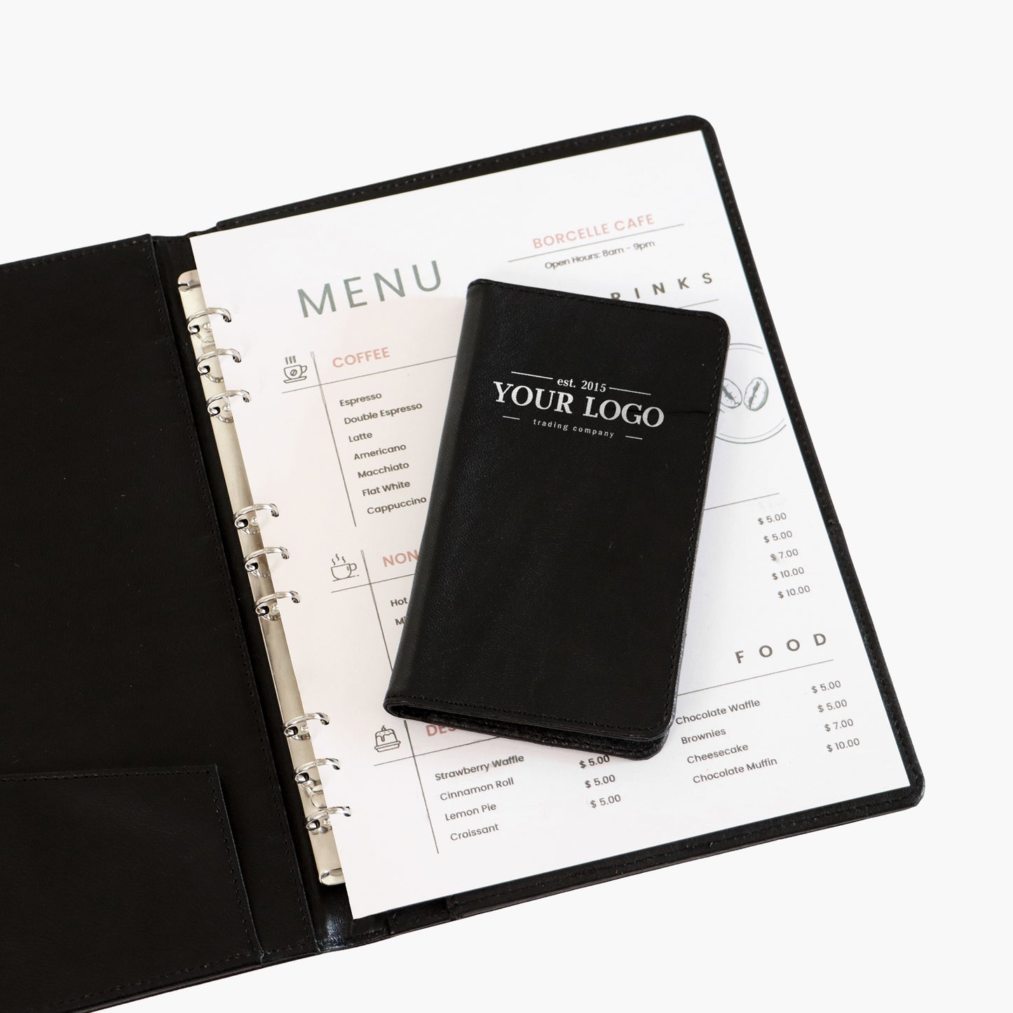 Custom Leather Bill Holder Check Holder For Restaurant