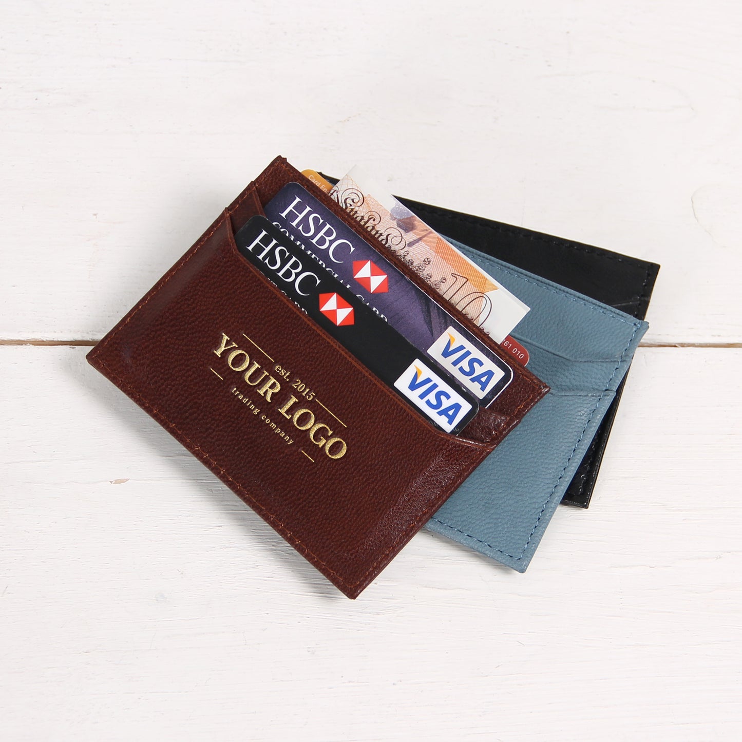 Schlankes Kartenportemonnaie, personalisierter Kartenhalter