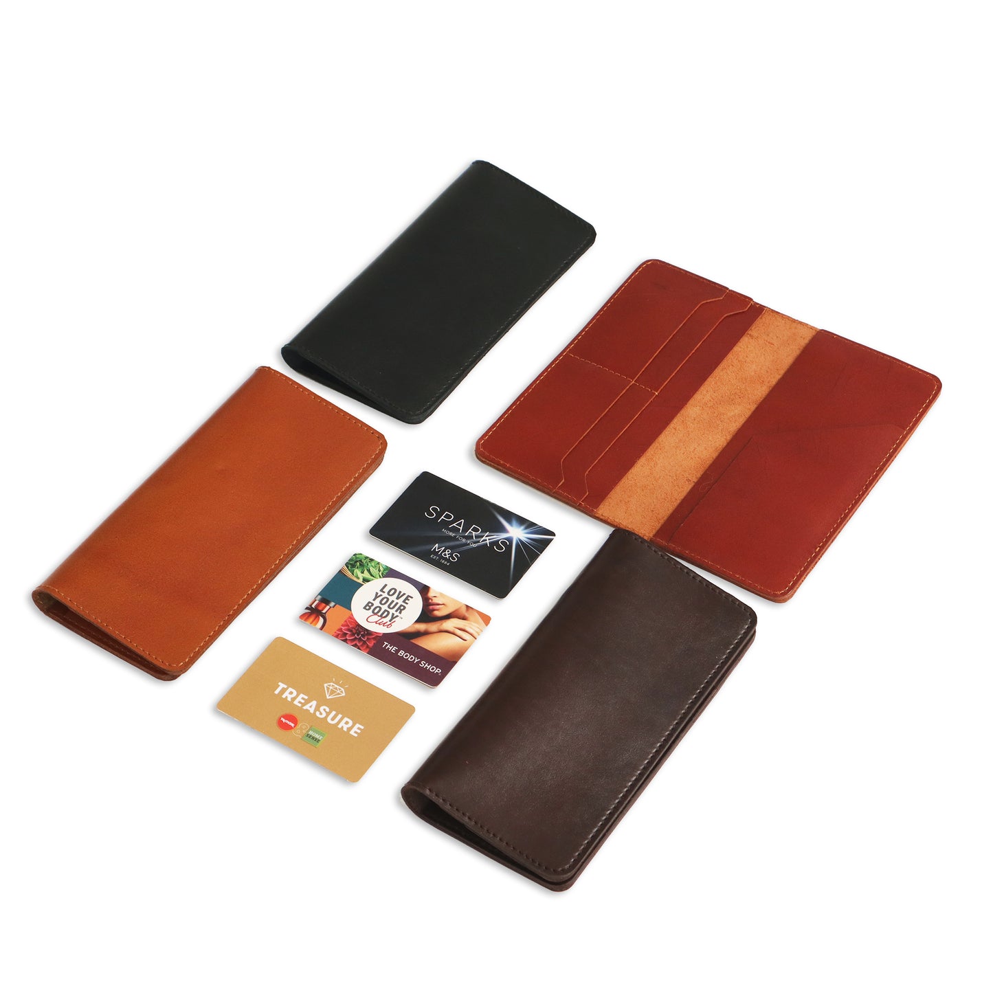 Personalized Long Leather Wallet Long Bifold Wallet