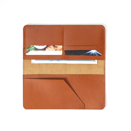 Personalized Long Leather Wallet Long Bifold Wallet