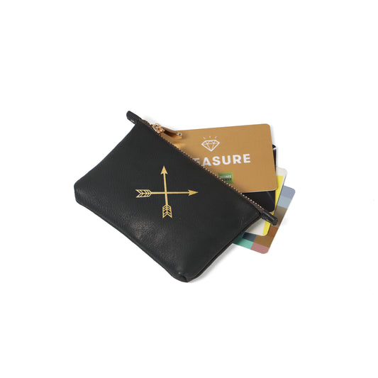 Personalised Credit Card Wallet Leather Zip Purse