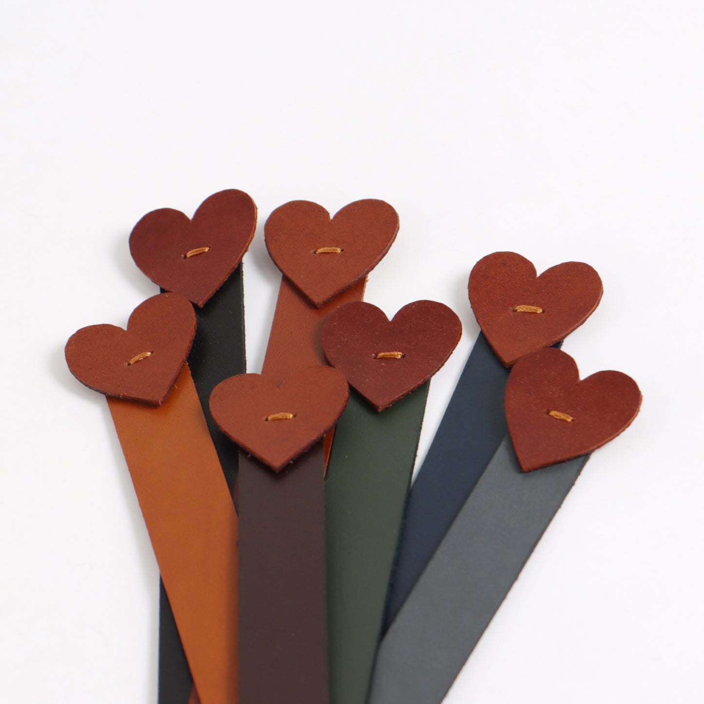 Personalised Leather Bookmark Star Heart Shaped