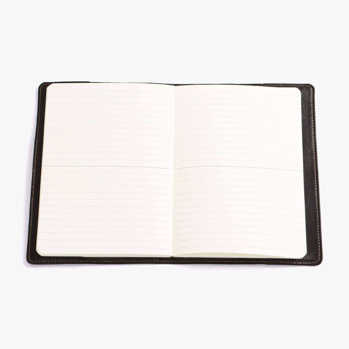 Nachfüllbares A5-Notizbuch aus Leder mit Stiftfach und Handyfach