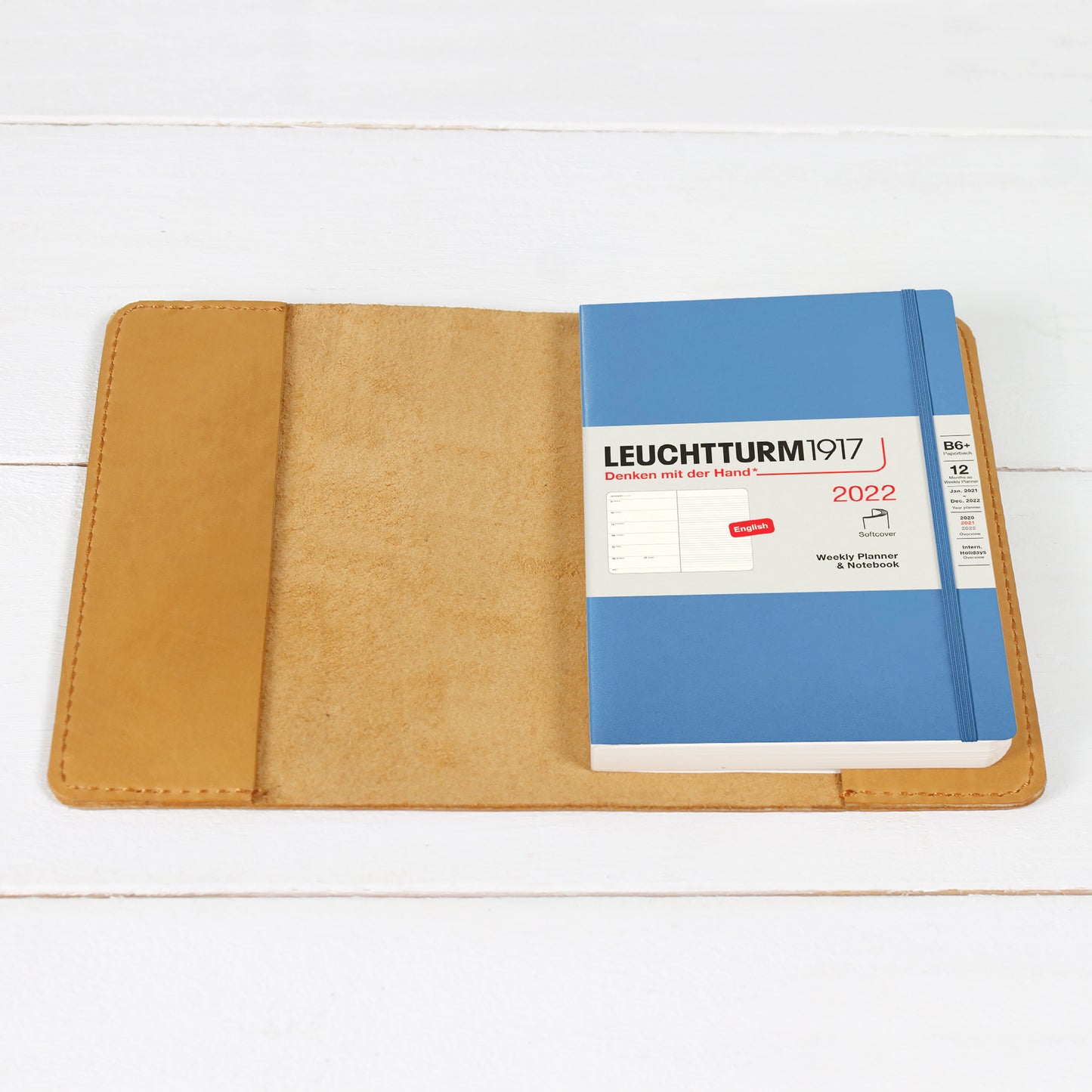 Leuchtturm 1917 Notizbuchhülle aus Leder, mittelgroße Notizbuchtasche, individuelle Größe