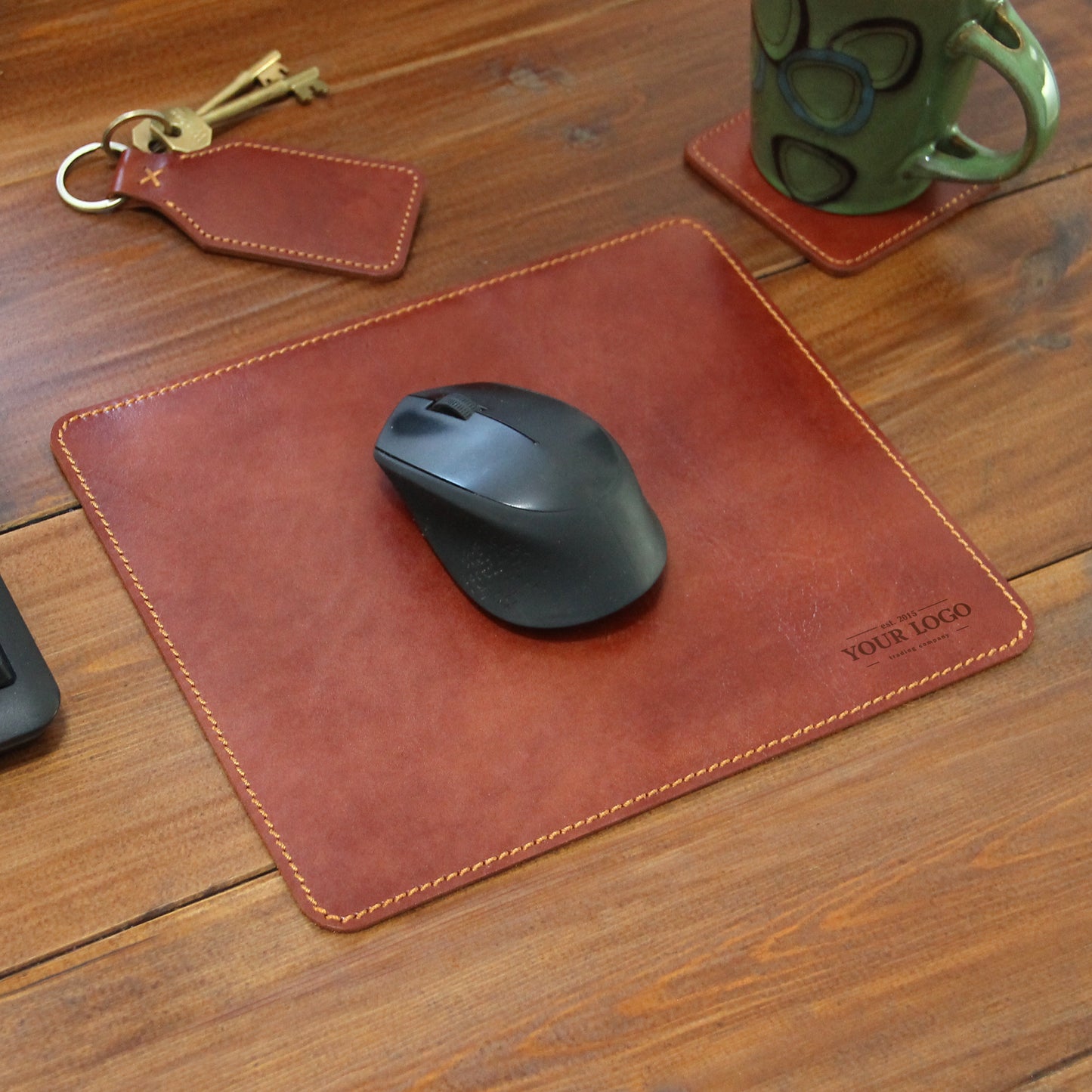 Personalized Leather Mouse Pad Office Mouse Mat Desk Decor