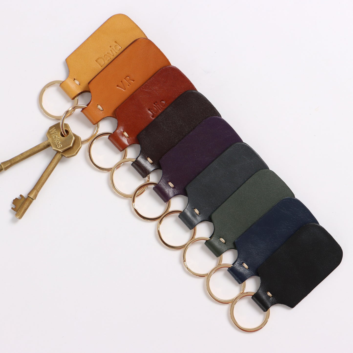 Leather Key Fob Personalised Key Holder