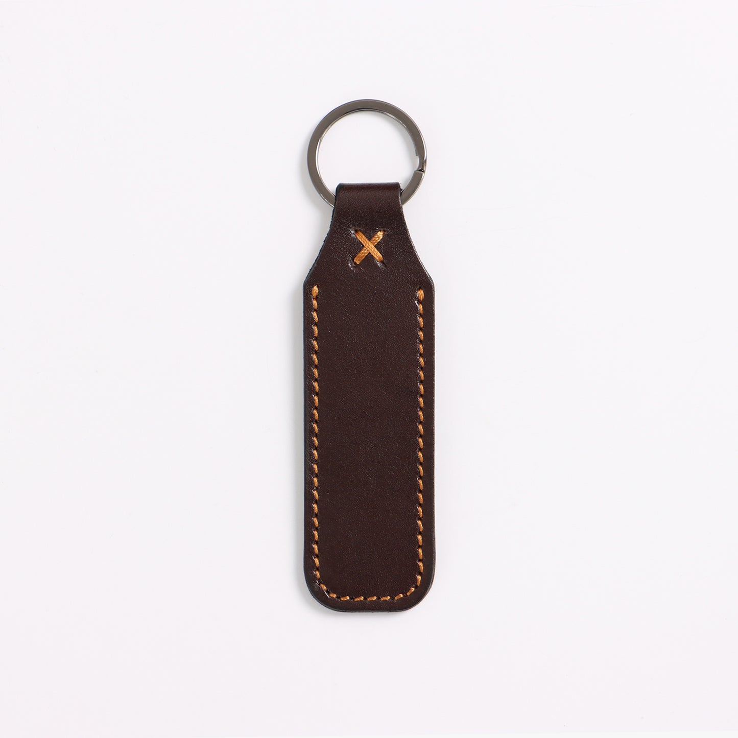 Schlüsselanhänger aus Leder mit geprägtem Monogramm