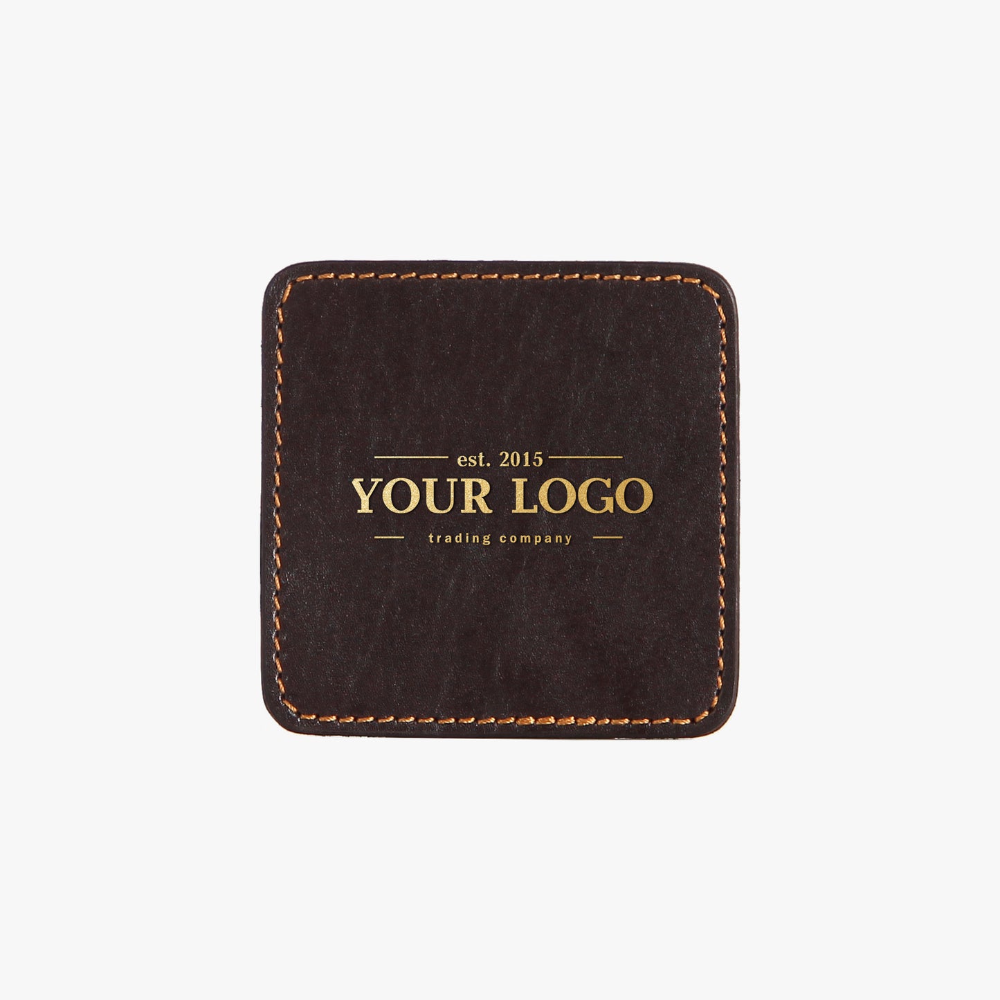 Set of 4 Personalized Genuine Leather Coasters Drink Coasters