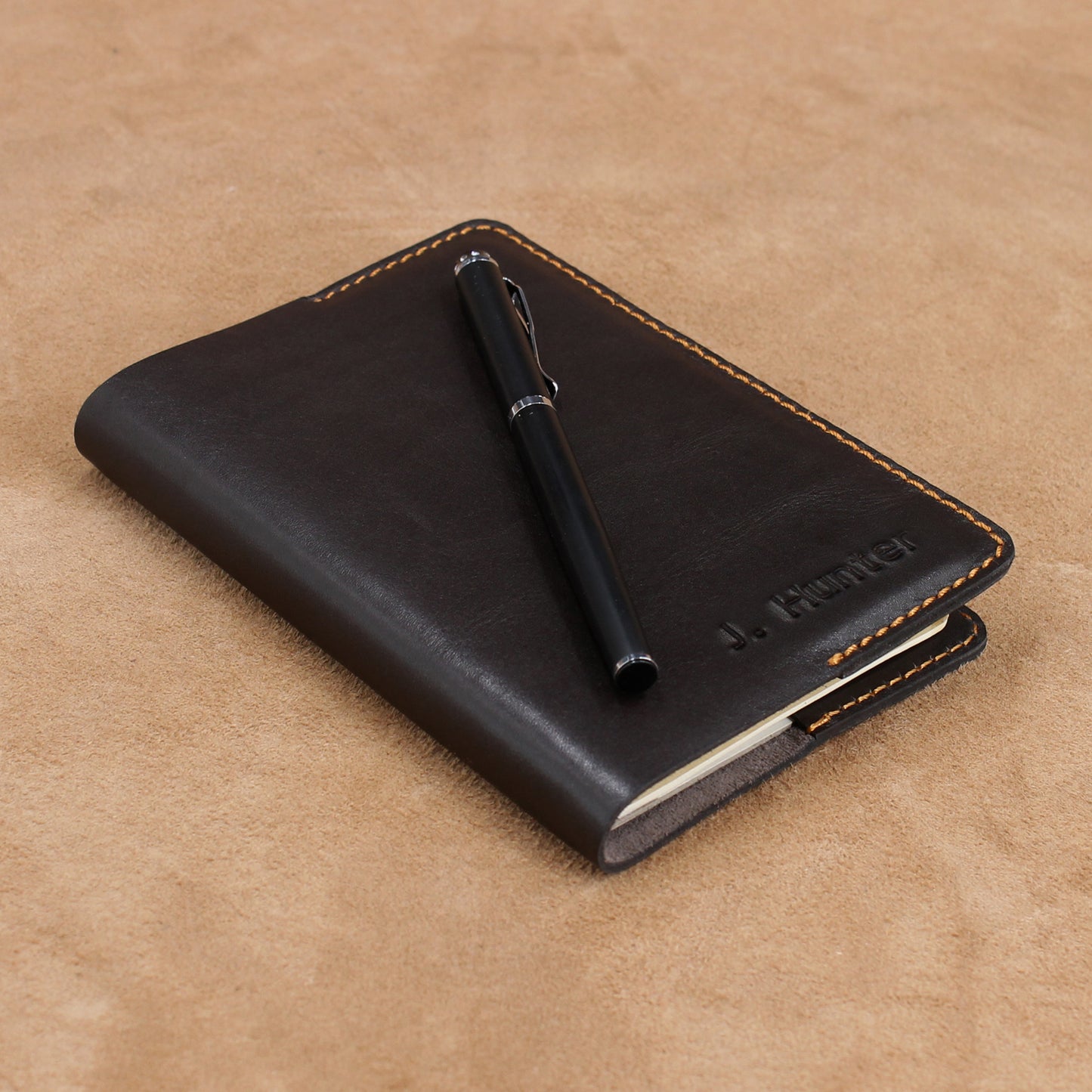 Refillable A6 Journal Personalised Leather Notebook Diary Planner